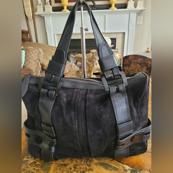 Michael Kors Suede Black Leather Bag - Picture 2 of 11
